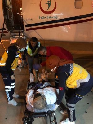 Ambulans uçakla Arabistan´dan getirildi