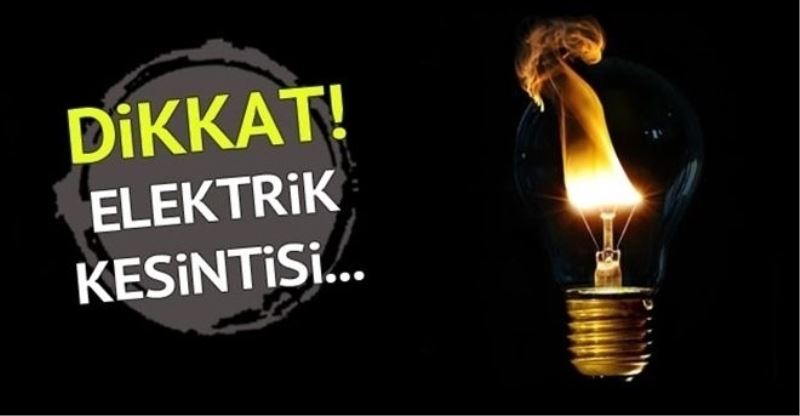 8 ilçede elektrik kesintisi