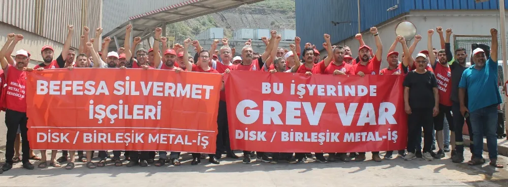 Befesa işçileri de grev önlüğünü giydi